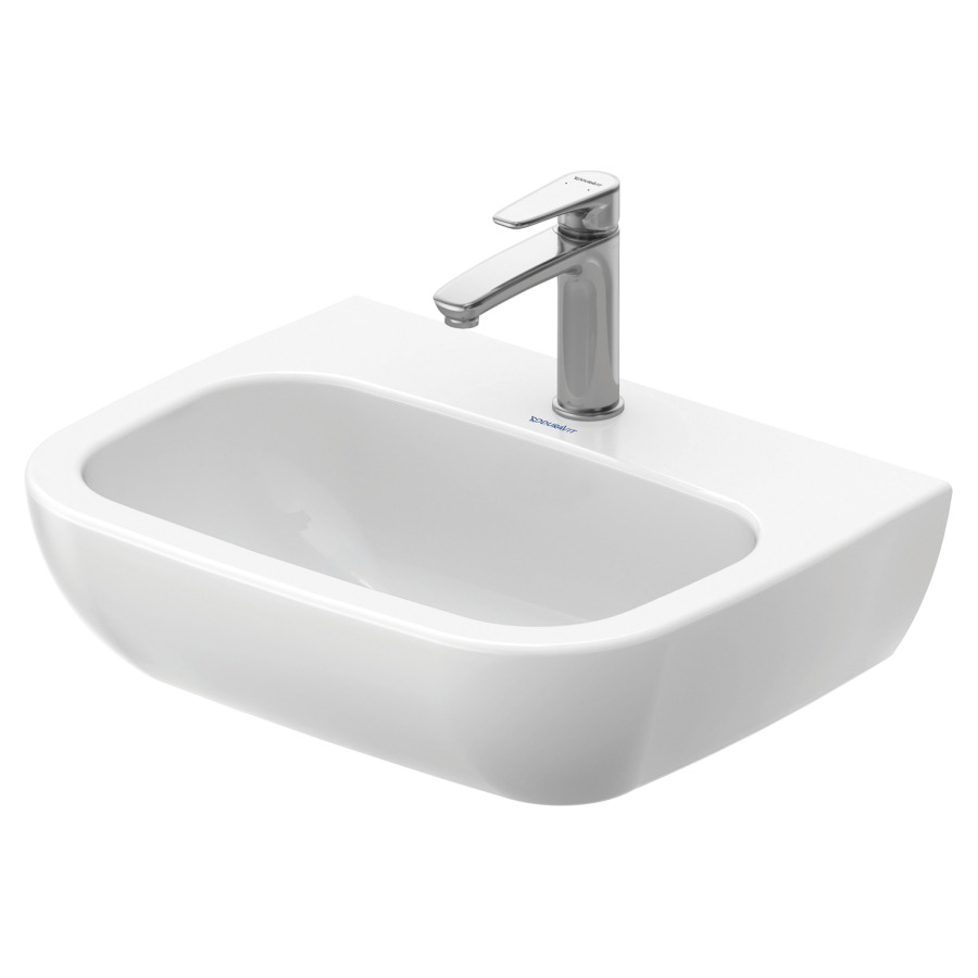 Waschtisch D-Code Med
55 x 17.5 x 43 cm
Keramik, Unterseite glasiert
Wandmontage
ohne Überlauf