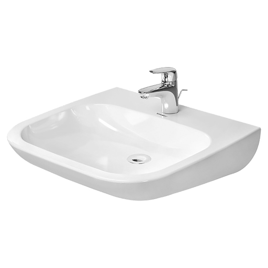 Lavabo D-Code Vital
60 x 15.5 x 55.5 cm
Céramique, partie inférieure émaillée
montage mural
sans trop-plein