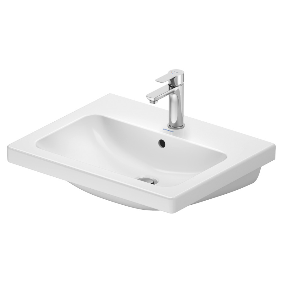 Lavabo D-CODE
60 x 16.5 x 48 cm
Céramique, partie inférieure émaillée
montage mural
avec trop-plein