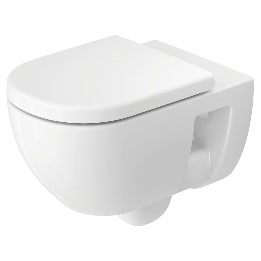 Cuvette murale D-CODE UP
37 x 40 x 57 cm, Céramique
rimless, à chasse directe
sortie horizontale
sans matériel de fixation