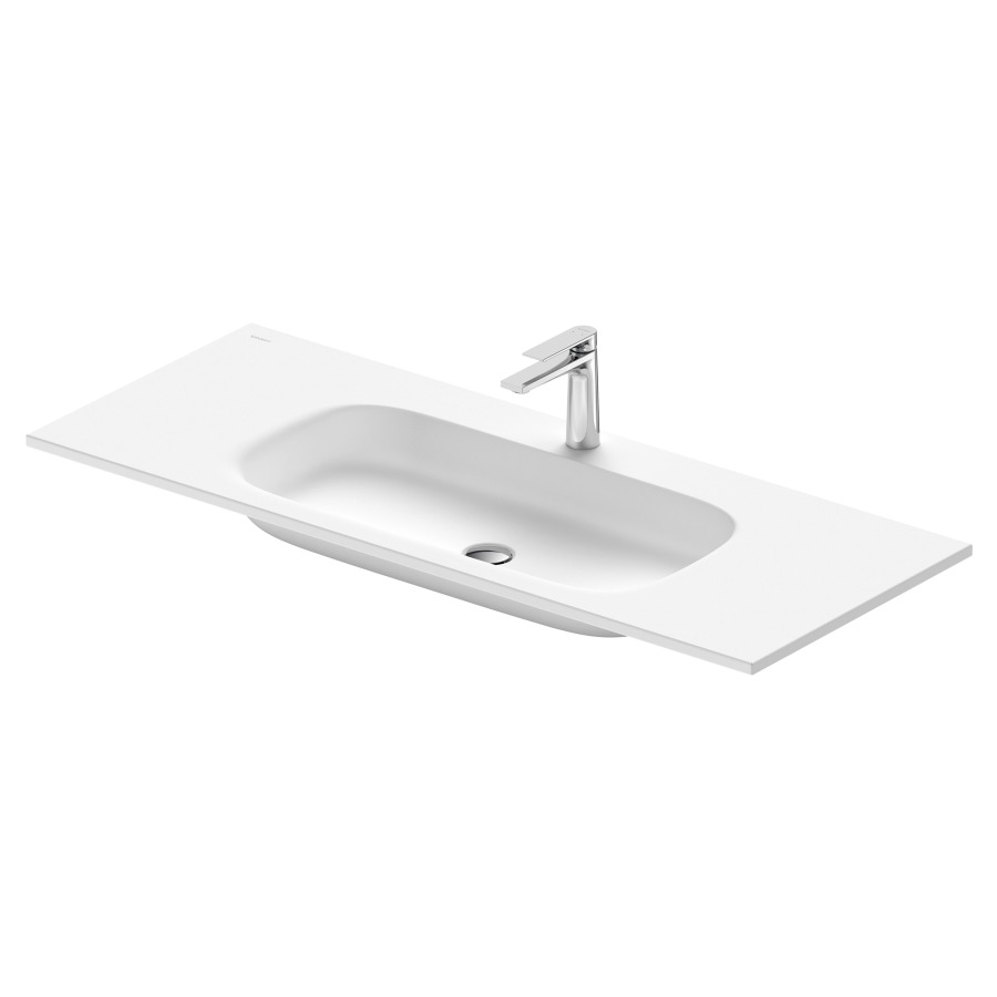 Lavabo Sivida
122 x 11 x 48.5 cm
DuroCast Plus
pour meuble suspendu
sans trop-plein