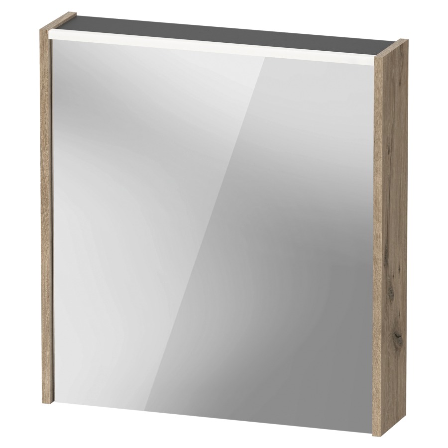 Armoire de toilette D-CODE
65 x 70 x 14.8 cm
1&nbsp;prise, 1&nbsp;porte à double miroir
charnière à gauche
2 étagères en verre
éclairage LED direct
en haute 5 Watt, 4000 Kelvin
Classe d’énergie D, IP44