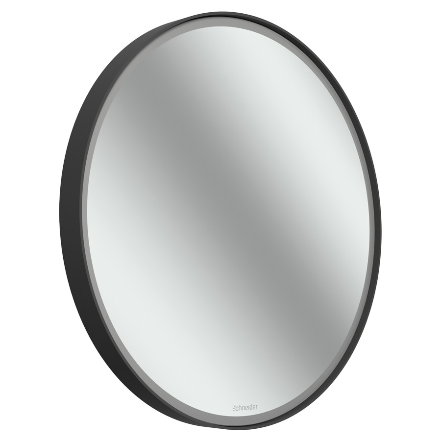 Miroir lumineux Schneider FLOAT D2W
D 60 cm x T 4.5 cm
profilé en acier, montage AP
éclairage LED, 18 Watt, entourante
2000-6500 Kelvin, 2955 Lumen
Dim2Warm, bouton-poussoir en bas du cadre 
IP44, Classe d’énergie C