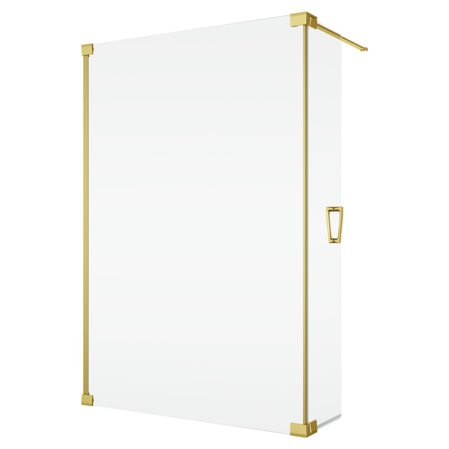 Cloison latérale CADURA Walk-In
avec element battant mobile
44 cm charnières à gauche
120 cm, H 200 cm
avec barre de stabilisation
ouverture de l'élément battant
à 90° vers l'intérieur et l'extérieur