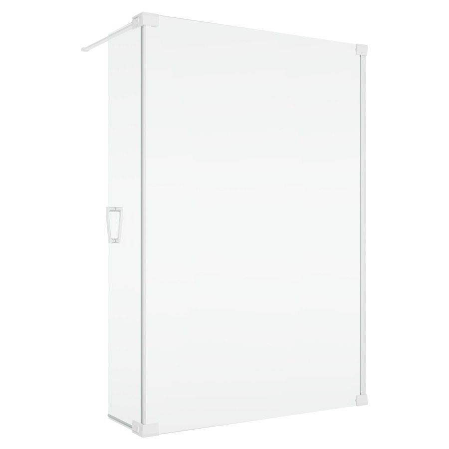 Cloison latérale CADURA Walk-In
avec element battant mobile
44 cm charnières à droite
120 cm, H 200 cm
avec barre de stabilisation
ouverture de l'élément battant
à 90° vers l'intérieur et l'extérieur