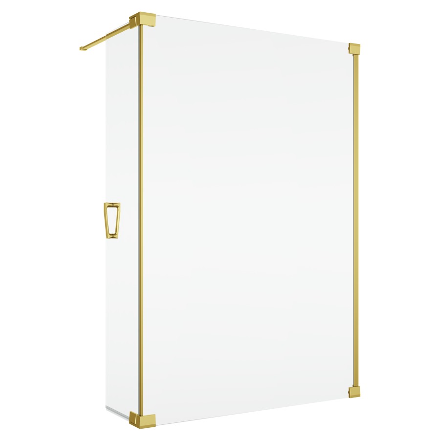 Cloison latérale CADURA Walk-In
avec element battant mobile
44 cm charnières à droite
120 cm, H 200 cm
avec barre de stabilisation
ouverture de l'élément battant
à 90° vers l'intérieur et l'extérieur
