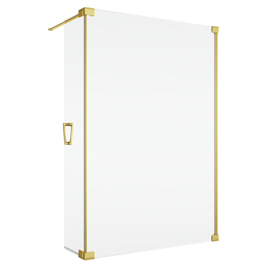 Cloison latérale CADURA Walk-In
avec element battant mobile
44 cm charnières à droite
120 cm, H 200 cm
avec barre de stabilisation
ouverture de l'élément battant
à 90° vers l'intérieur et l'extérieur