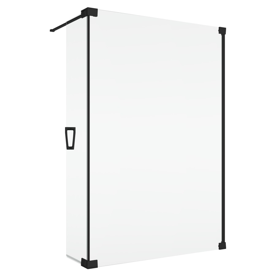 Cloison latérale CADURA Walk-In
avec element battant mobile
44 cm charnières à droite
120 cm, H 200 cm
avec barre de stabilisation
ouverture de l'élément battant
à 90° vers l'intérieur et l'extérieur