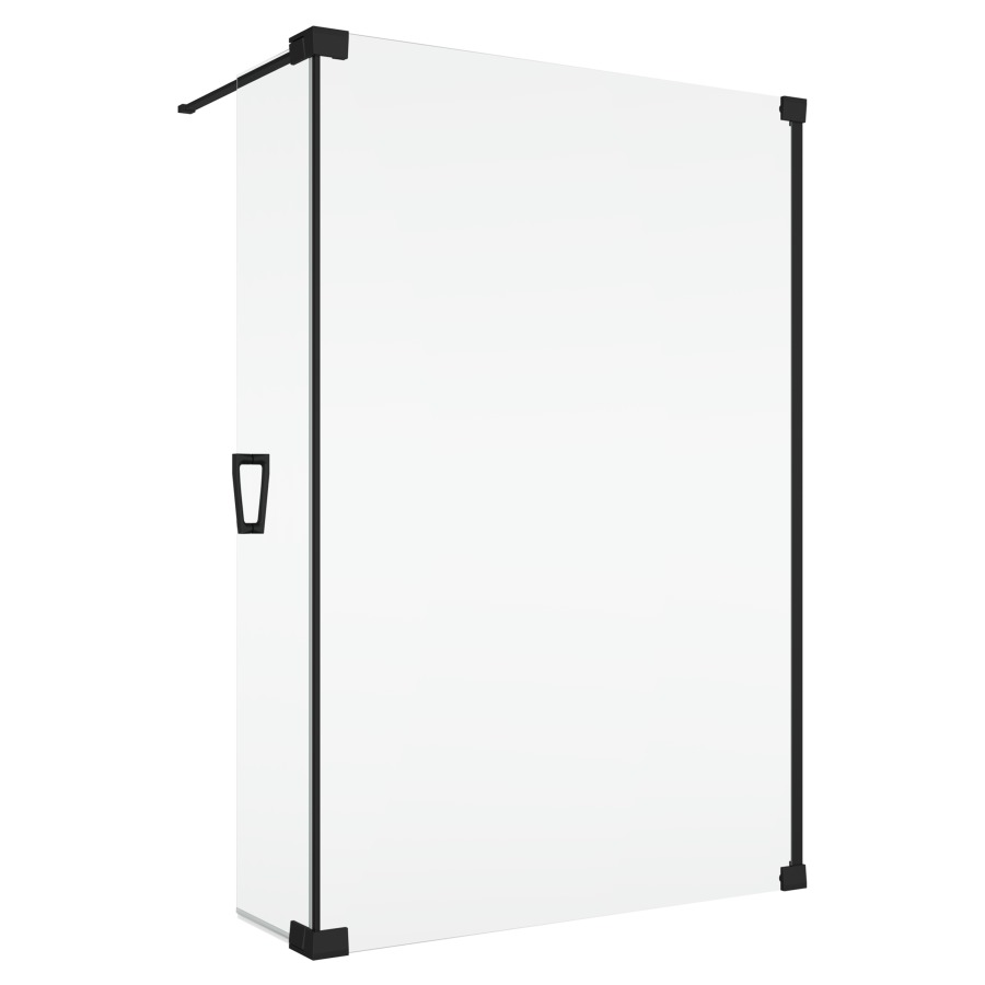 Cloison latérale CADURA Walk-In
avec element battant mobile
44 cm charnières à droite
120 cm, H 200 cm
avec barre de stabilisation
ouverture de l'élément battant
à 90° vers l'intérieur et l'extérieur
