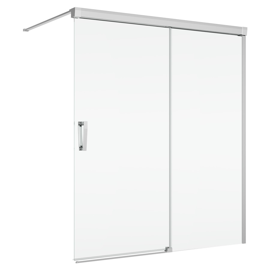 Porte coulissante CADURA
120 cm, H 160 cm
sur baignoire, avec partie fixe
montage à droite, avec barre de 
stabilisation