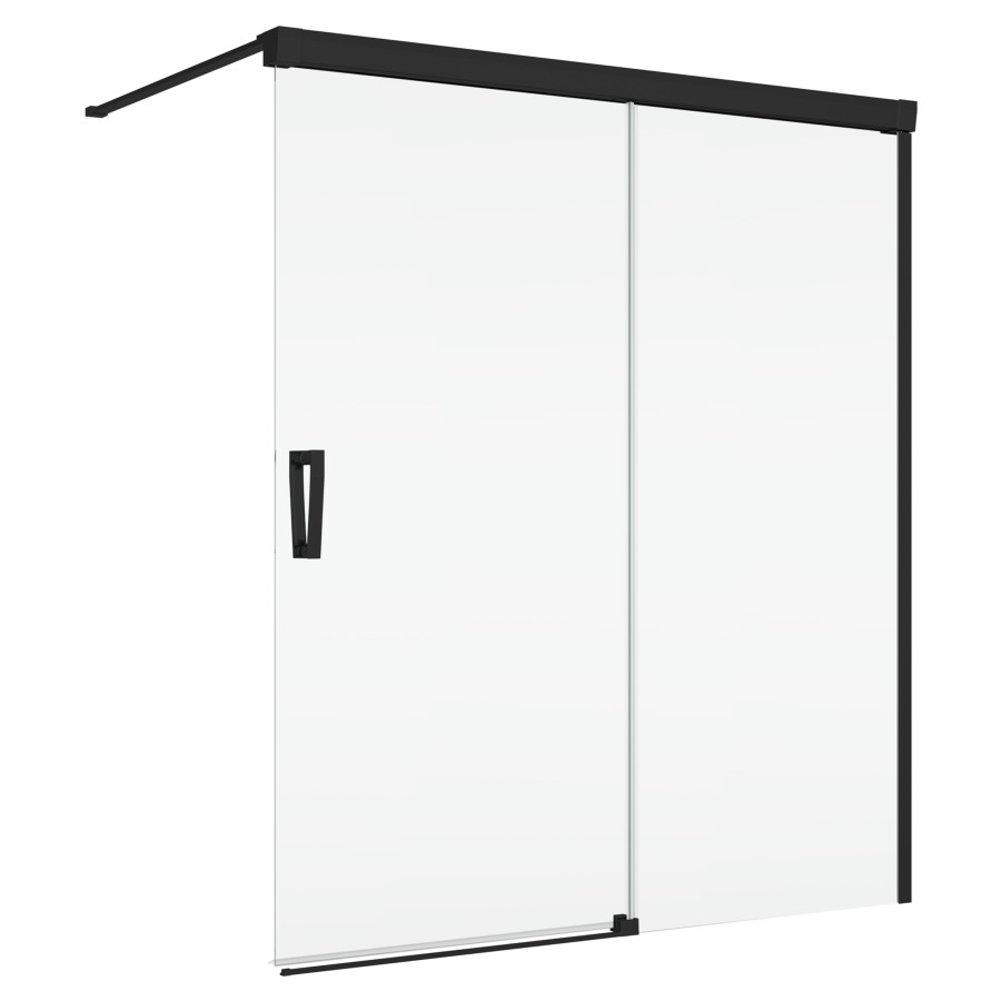 Porte coulissante CADURA
120 cm, H 160 cm
sur baignoire, avec partie fixe
montage à droite, avec barre de 
stabilisation