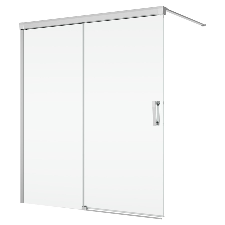 Porte coulissante CADURA
140 cm, H 160 cm
sur baignoire, avec partie fixe
montage à gauche, avec barre de 
stabilisation