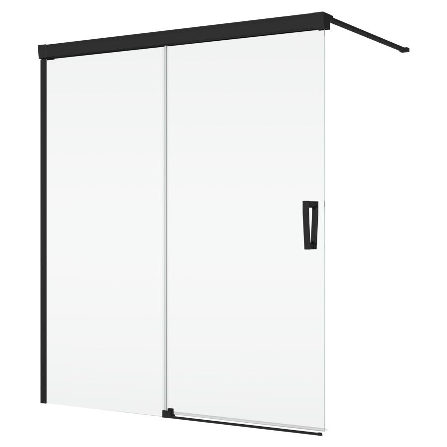 Porte coulissante CADURA
140 cm, H 160 cm
sur baignoire, avec partie fixe
montage à gauche, avec barre de 
stabilisation