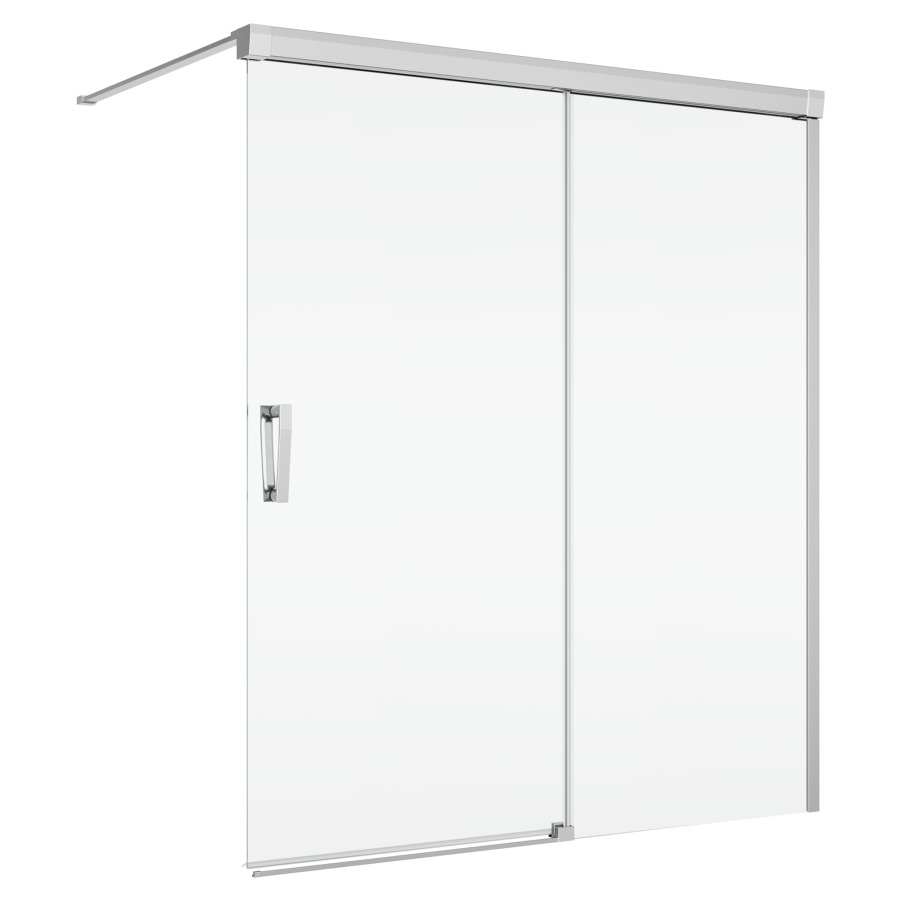 Porte coulissante CADURA
140 cm, H 160 cm
sur baignoire, avec partie fixe
montage à droite, avec barre de 
stabilisation