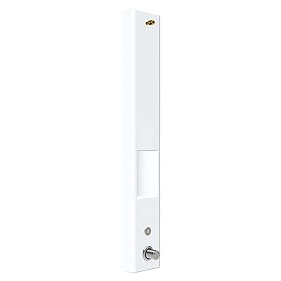 Douchepaneel CONGENIAL
avec tablette, montage mural, H 140 cm
version pour pomme de douche
mitigeur thermostatique avec
bouton piézo, avec rinçage hygiénique
raccordement sur les arrivées d'eau 
chaude et froide, service APP compatible
débit 9 (L/min)
alimentation à pile 6 V, IP68