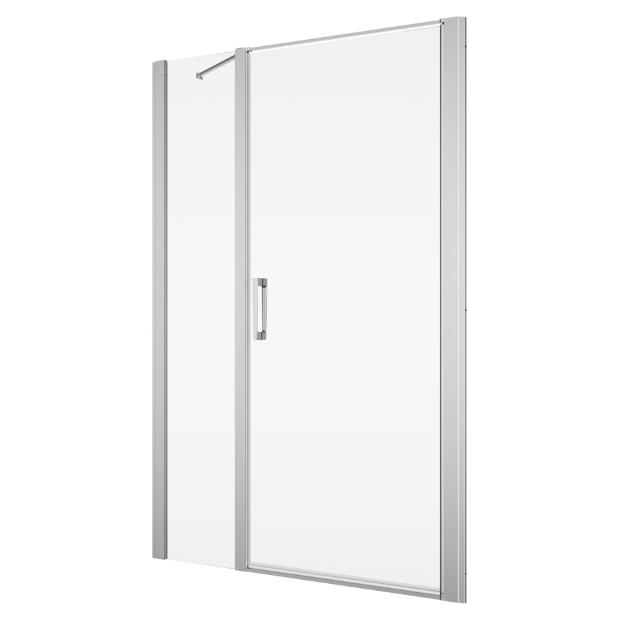 Porte battante DIVERA
140 cm, H 200 cm
largeur d'entrée 63 cm
1 panneau avec cloison latérale en
alignement, pour niche où cloison 
latérale, ouverture intérieure et 
extérieure, protection Aquaperle