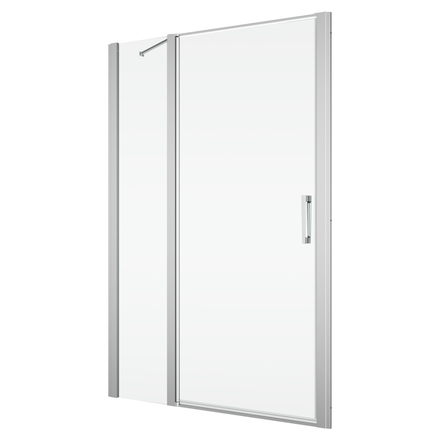 Porte battante DIVERA
160 cm, H 200 cm
largeur d'entrée 83 cm
1 panneau avec partie fixe
pour niche où cloison latérale
ouverture intérieure et extérieure
protection Aquaperle