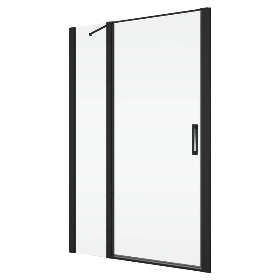 Porte battante DIVERA
140 cm, H 200 cm
largeur d'entrée 63 cm
1 panneau avec partie fixe
pour niche où cloison latérale
ouverture intérieure et extérieure
protection Aquaperle