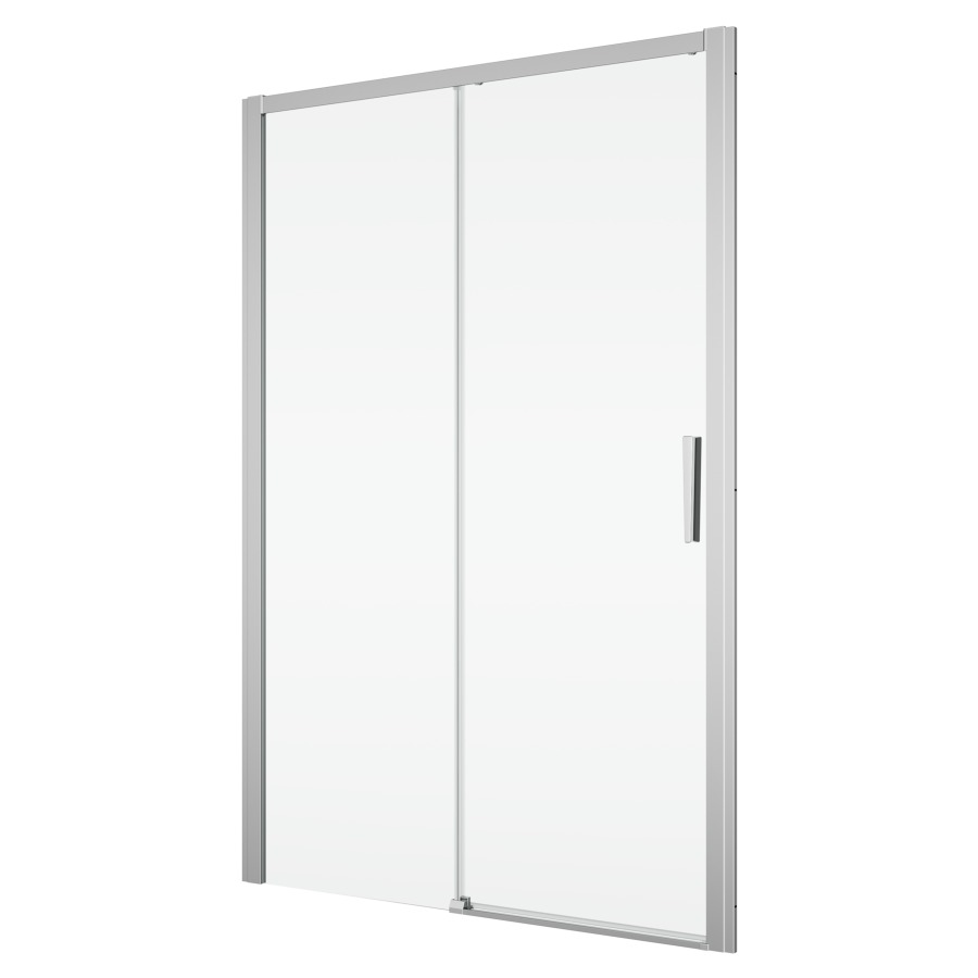 Porte coulissante DIVERA
100 cm, H 200 cm
1 panneau, avec partie fixe 
montage à gauche
pour niche où cloison latérale
protection Aquaperle