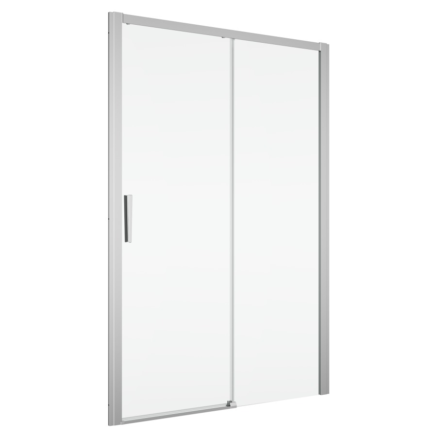 Porte coulissante DIVERA
100 cm, H 200 cm
1 panneau, avec partie fixe 
montage à droite
pour niche où cloison latérale
protection Aquaperle