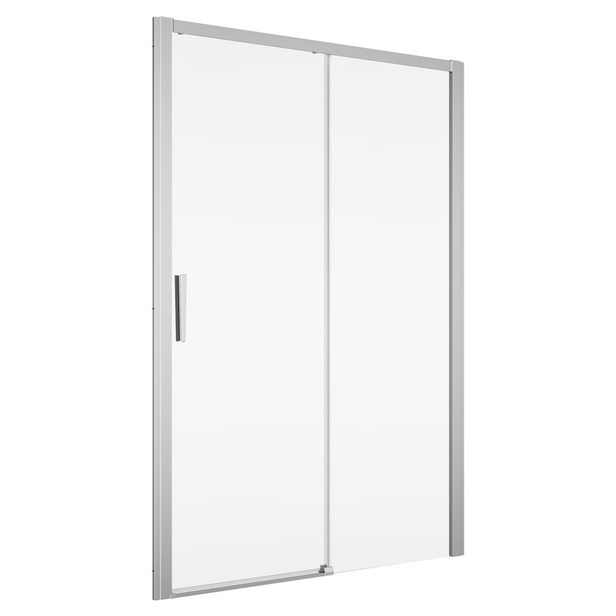 Porte coulissante DIVERA
140 cm, H 200 cm
1 panneau, avec partie fixe 
montage à droite
pour niche où cloison latérale
protection Aquaperle