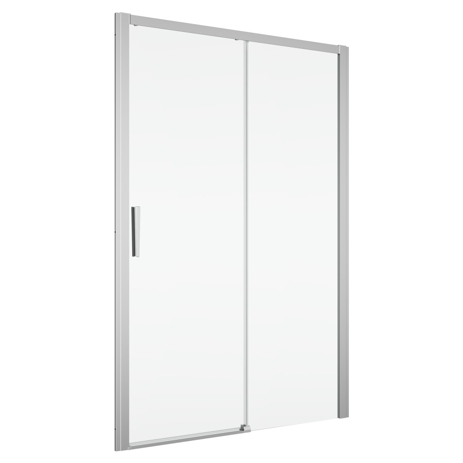 Porte coulissante DIVERA
140 cm, H 200 cm
1 panneau, avec partie fixe 
montage à droite
pour niche où cloison latérale
protection Aquaperle