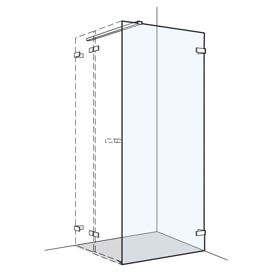 Cloison latérale O202
70.1-100 cm, H 200 cm
pour porte battante
sans cadre, fixation à droite
avec traverse
MESURES EXACTES SELON PRISE DE MESURE
quantité minimale de commande 5 pièces
achat individuel +20% sur les produits 
et les montages