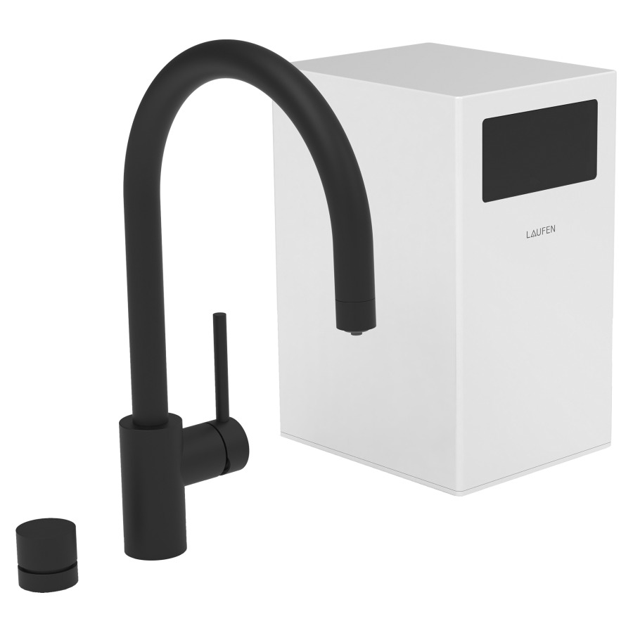 Mélangeur d'évier Vara
Home pack mitigeur d'évier multifonction 
"Hot (H)", saillie 225 mm
goulot orientable 360°
mitigeur avec goulot extensible 
et contrôleur séparé
poignée à droite = eau mitigée
contrôleur séparé = eau fonctionnelle
3 niveaux d'eau chaude