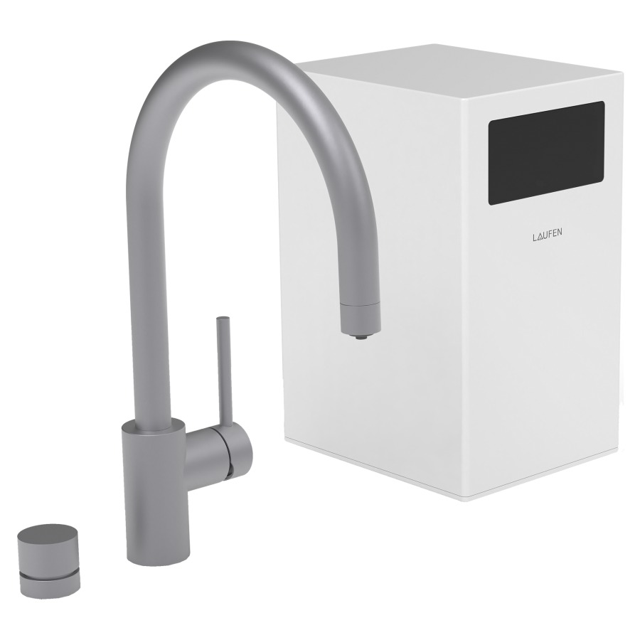 Spültischmischer Vara
Home Multifunktionsspültischmischer
Pack "Hot (H)", Ausladung 225 mm
Schwenkauslauf 360°
Armatur mit Zugauslauf
und separatem Controller
Griff rechts = Mischwasser
separater Controller = Funktionswasser
3 Heisswasserstufen