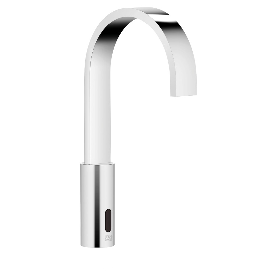 Commande de lavabo  MEM
saillie 165 mm, goulot fixe
H jusqu'à aérateur 206 mm
température réglage par boîte
sous évier, système infrarouge
fonctionne avec des piles ou sur secteur
sans soupape d’écoulement
débit 5.7 (L/min)
groupe acoustique&nbsp;I