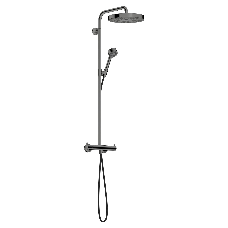 Duschsystem ONE
mit Thermostat
Kopfbrause D 28 cm EcoSmart
PowderRain/Rain
Handbrause PowderRain
Brauseschlauch, Brausehalter
Gleitstange, 2 Verbraucher
Durchflussmenge 8 (L/min)