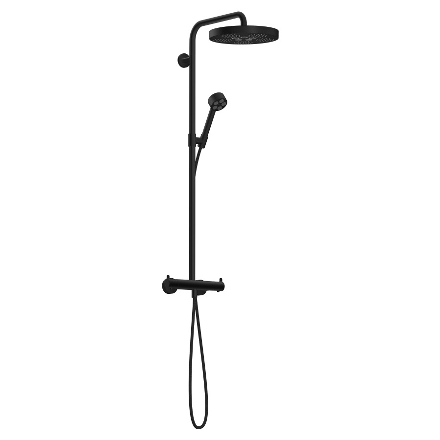 Duschsystem ONE
mit Thermostat
Kopfbrause D 28 cm EcoSmart
PowderRain/Rain
Handbrause PowderRain
Brauseschlauch, Brausehalter
Gleitstange, 2 Verbraucher
Durchflussmenge 8 (L/min)