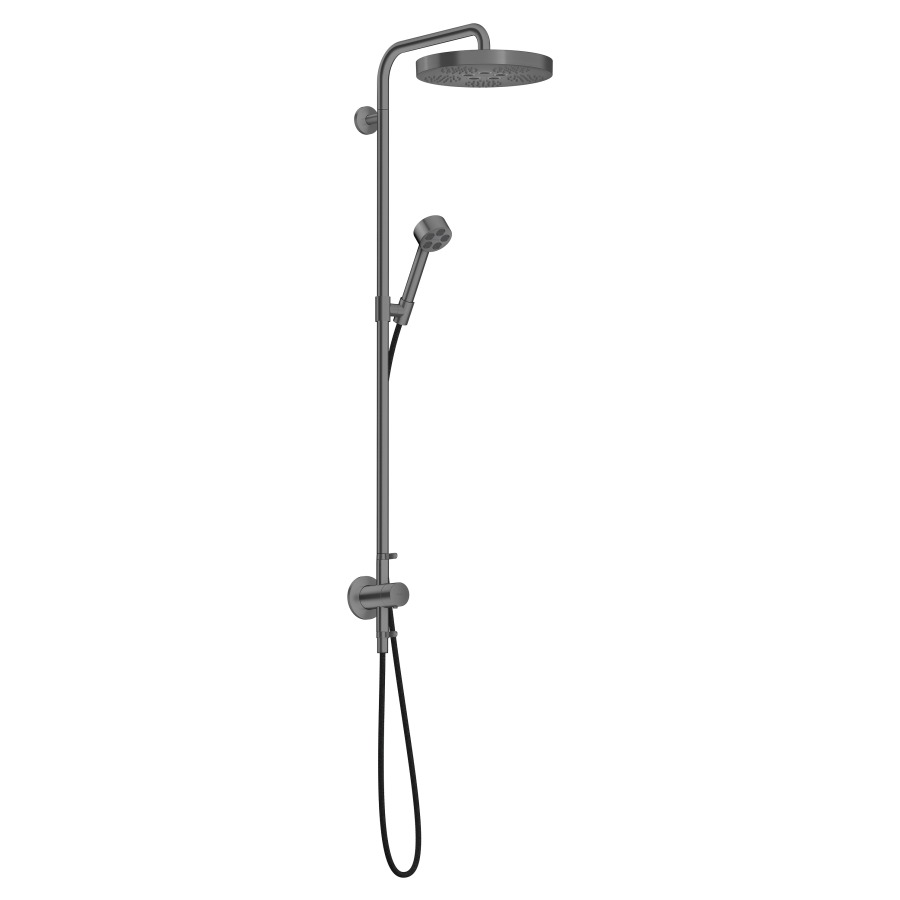 Duschsystem ONE UP
mit Thermostat 
Kopfbrause D 28 cm EcoSmart
PowderRain/Rain
Handbrause PowderRain
Brauseschlauch, Brausehalter
Gleitstange, 2 Verbraucher
Durchflussmenge 8 (L/min)
ohne Einbaukörper 757013