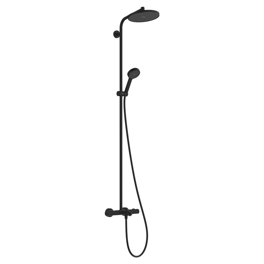 Duschsystem Activera S
mit Wannenthermostat Ecostat Fine
Kopfbrause D 24 cm
1jet, Rain, EcoSmart
Handbrause Rain/ImpactRain
Brauseschlauch, Brausehalter
Gleitstange, 3 Verbraucher
Durchflussmenge 8 (L/min)