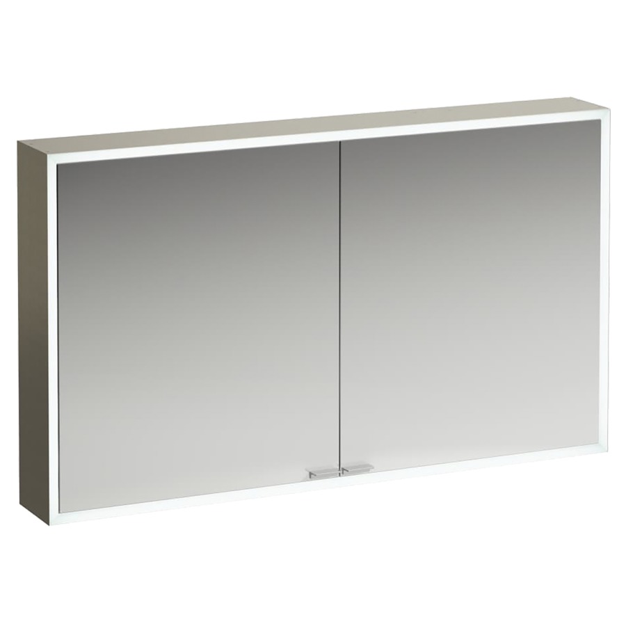 Armoire de toilette ILON
120 x 70 x 16 cm
Acier inoxydable brossé
2&nbsp;portes à double miroir
6 tablettes en verre
2&nbsp;prises, 2 ports USB
éclairage LED circulaire
dimmable, 2700-6500 Kelvin
35.14+5.8 Watt, IP44