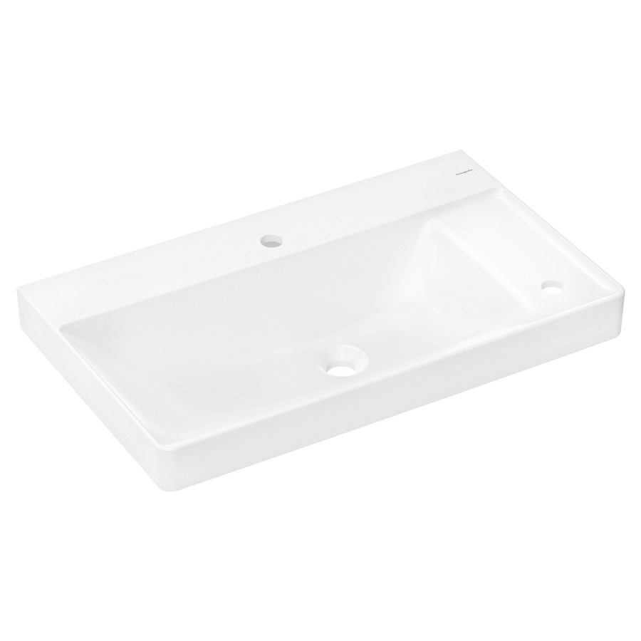 Lavabo XELU Q
80 x 8 x 48 cm, Céramique
sans trop-plein, tablette à droite
sans soupape d’écoulement
montage mural