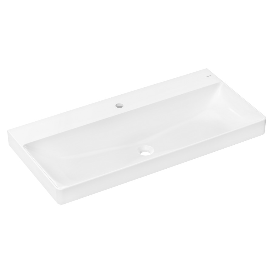 Lavabo XELU Q
100 x 8 x 48 cm
Céramique, sans trop-plein
sans soupape d’écoulement
montage mural