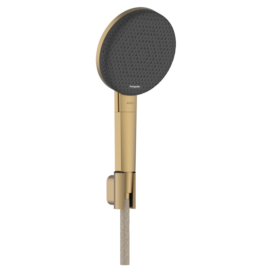 Brausegarnitur Raindance Alive Select S
D 12.5 cm, EcoSmart
3jet, RainAir/PowderRain/Massagestrahl
QuickClean, mit Brauseschlauch
Designflex 160 cm und 
Wandbrausehalter
Durchflussmenge 7.1 (L/min)