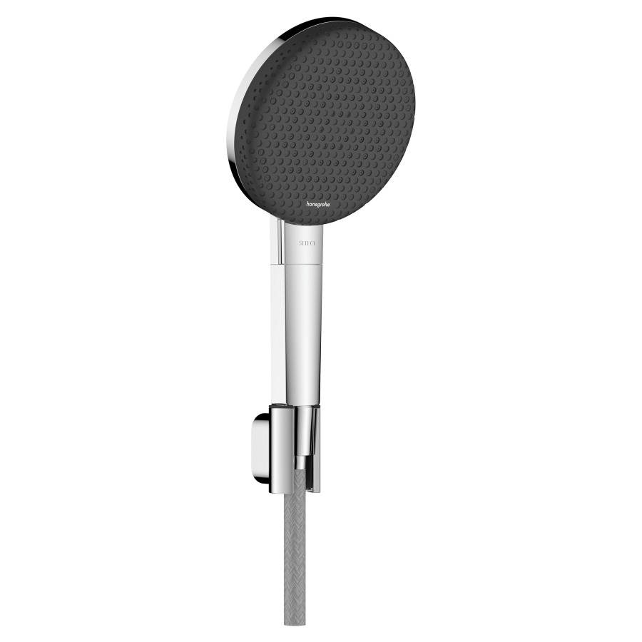 Brausegarnitur Raindance Alive Select S
D 12.5 cm, EcoSmart
3jet, RainAir/PowderRain/Massagestrahl
QuickClean, mit Brauseschlauch
Designflex 160 cm und 
Wandbrausehalter
Durchflussmenge 7.1 (L/min)
