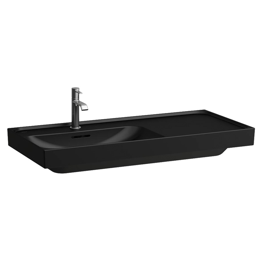 Waschtisch MEDA
100 x 8 x 46 cm
Keramik
Wandmontage, Becken links
mit Armaturenbank
ohne Überlauf