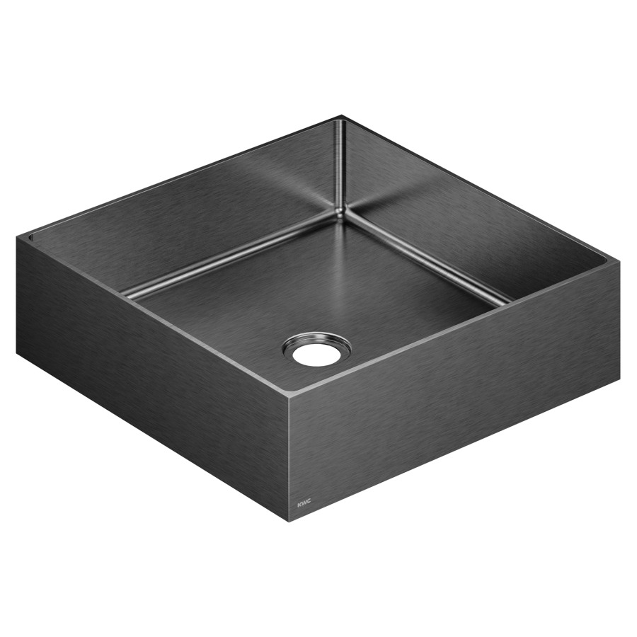 Aufsatzwaschtisch KWC DESIGN
40 x 11 x 40 cm, Edelstahl gebürstet
freistehend, quadratisch, ohne Überlauf
ohne Armaturenbank