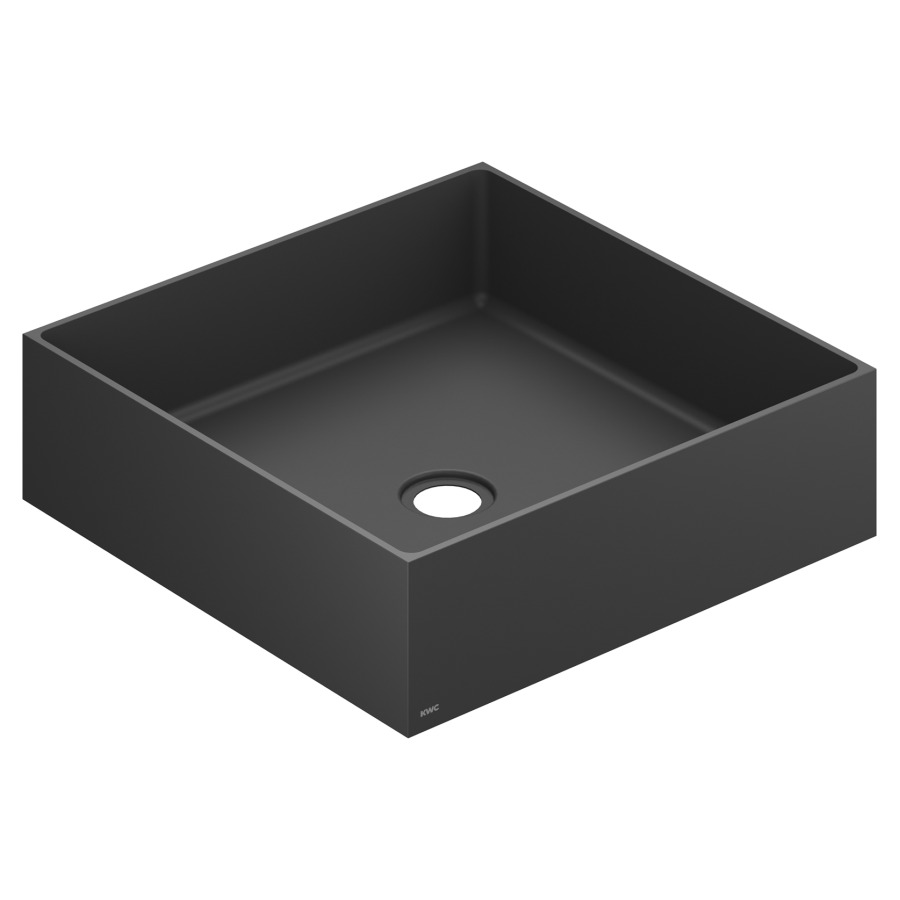 Aufsatzwaschtisch KWC DESIGN
40 x 11 x 40 cm, Edelstahl gebürstet
freistehend, quadratisch, ohne Überlauf
ohne Armaturenbank