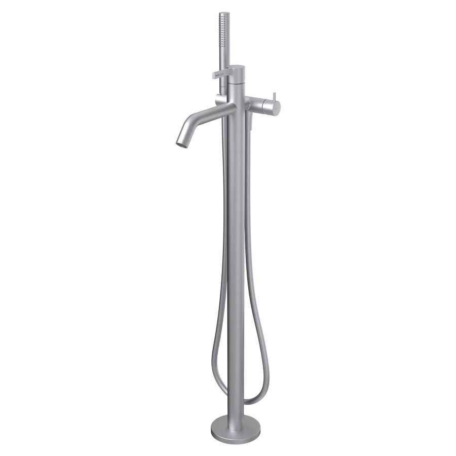 Bademischer KARTELL
Ausladung 203 mm, Auslauf fest
freistehend, hohe Säule
H bis Luftsprudler 69.3-80.6 cm
Brauseschlauch 125 cm
Handbrause TwinStick
Ohne Rohbauset 711568
Durchflussmenge 20 (L/min)
Geräuschgruppe II
Energieklasse B