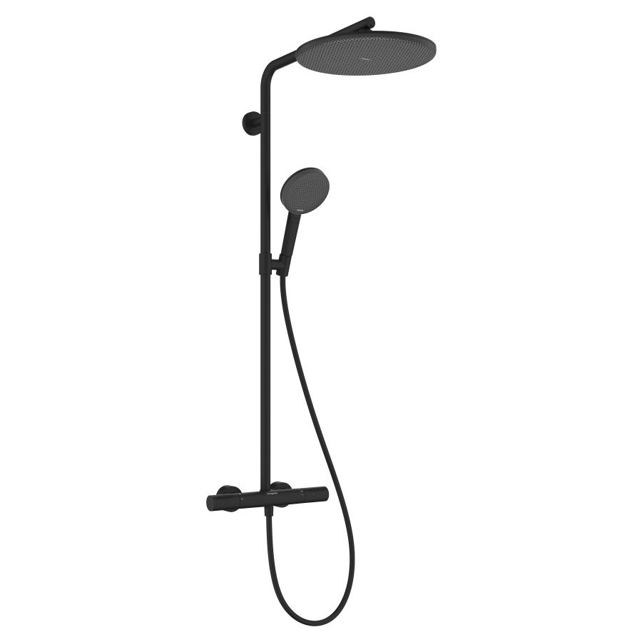 Système de douche Raindance Alive S Puro
EcoSmart, avec élément Ecostat
douche de tête 1jet, Raindance Alive S
D 30 cm, RainAir
douche à main RainAir/PowderRain/jet de massage
tuyau de douche, support de douche
glissière, 2&nbsp;raccordements
débit 8 (L/min)