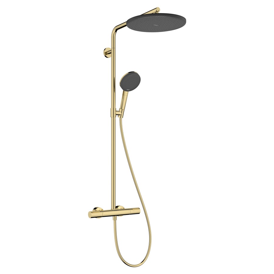 Système de douche Raindance Alive S Puro
EcoSmart, avec élément Ecostat
douche de tête 1jet, Raindance Alive S
D 30 cm, RainAir
douche à main RainAir/PowderRain/jet de massage
tuyau de douche, support de douche
glissière, 2&nbsp;raccordements
débit 8 (L/min)