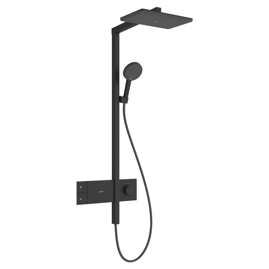 Système de douche Raindance Alive Q
EcoSmart
avec thermostat ShowerSelect Comfort
douche de tête 1jet, Raindance Alive Q
34 x 21 cm, RainAir
douche à main RainAir/PowderRain/jet de massage
tuyau de douche, support de douche
glissière, 2&nbsp;raccordements
débit 7 (L/min)