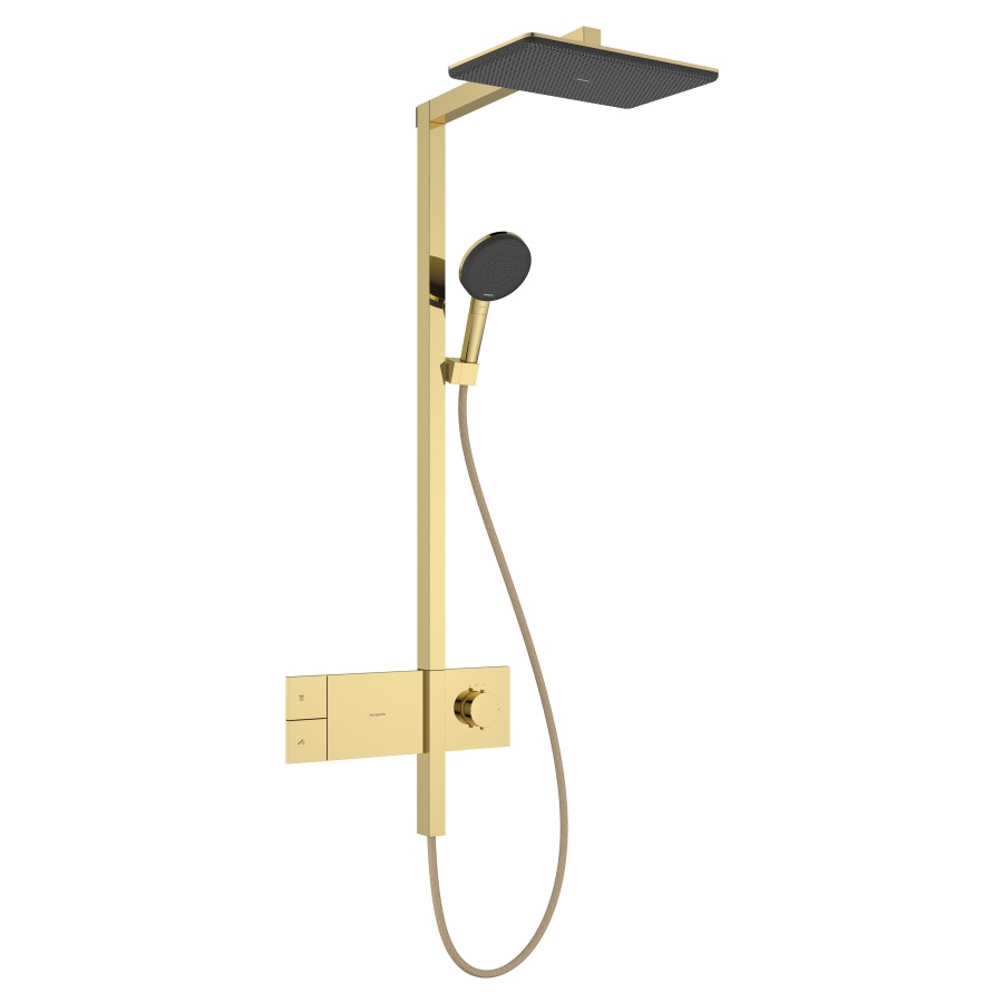 Système de douche Raindance Alive Q
EcoSmart
avec thermostat ShowerSelect Comfort
douche de tête 1jet, Raindance Alive Q
34 x 21 cm, RainAir
douche à main RainAir/PowderRain/jet de massage
tuyau de douche, support de douche
glissière, 2&nbsp;raccordements
débit 7 (L/min)