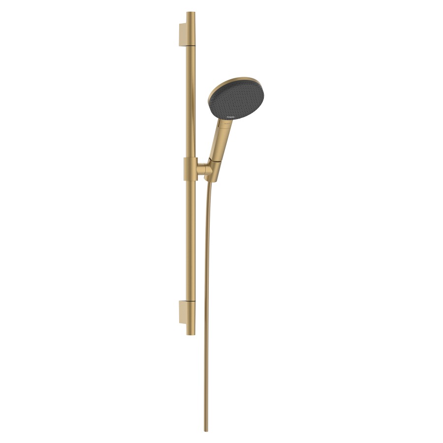 Brausegarnitur Raindance Alive Select S
D 12.5 cm, EcoSmart
3jet, RainAir/PowderRain/Massagestrahl
QuickClean, mit Brauseschlauch
Designflex 160 cm und 
Duschengleitstange Unica S Puro 65 cm
Durchflussmenge 7.1 (L/min)