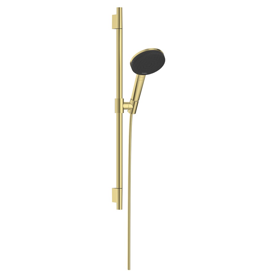 Brausegarnitur Raindance Alive Select S
D 12.5 cm, EcoSmart
3jet, RainAir/PowderRain/Massagestrahl
QuickClean, mit Brauseschlauch
Designflex 160 cm und 
Duschengleitstange Unica S Puro 65 cm
Durchflussmenge 7.1 (L/min)
