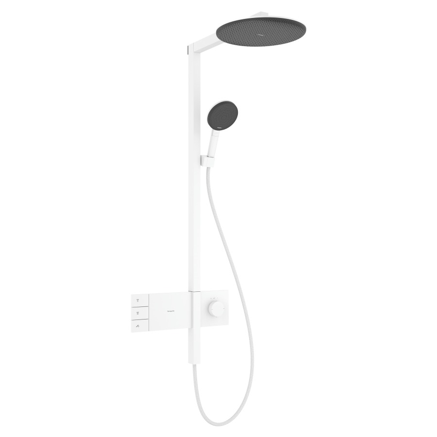 Système de douche Raindance Alive S
EcoSmart
avec thermostat ShowerSelect Comfort E
douche de tête 2jet, Raindance Alive S
D 30 cm, RainAir/PowderRain
douche à main RainAir/PowderRain/jet de massage
tuyau de douche, support de douche
glissière, 2&nbsp;raccordements
débit 7.7 (L/min)